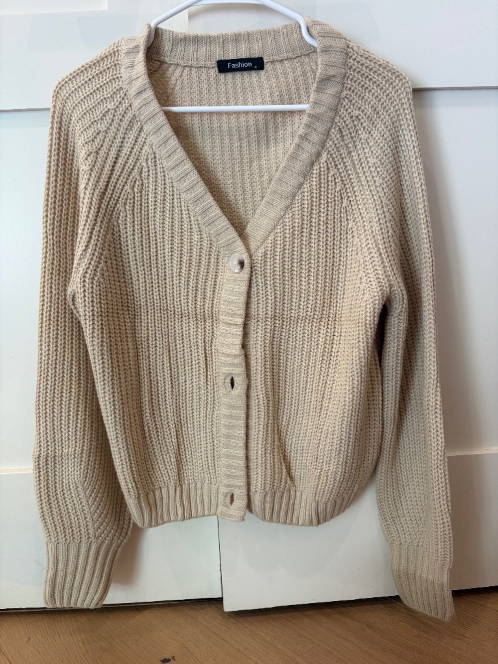 Chunky Knit Button Front Cardigan Sweater | Cream Oatmeal | Cozy Oversized Layer
